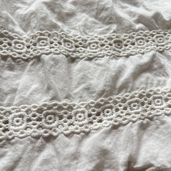 ROSE AND ROSE DRESS XS CROCHET LACE SLEEVELESS COQUETTE PRAIRIE COTTAGECORE - Picture 7 of 13